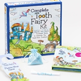 Complete Tooth Fairy Kit--Fairyland Collection-Blue-12/carton Baby Tooth Album, baby tooth, tooth fairy, fairyland, baby teeth, loose baby tooth, tooth fairy, keepsake, keepsake box, tooth fairy keepsake box, toothless smile